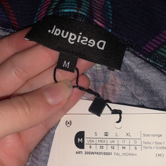 Desigual Tiered Maxi Drawcord Waist Knit Skirt Size S - Picture 14 of 16